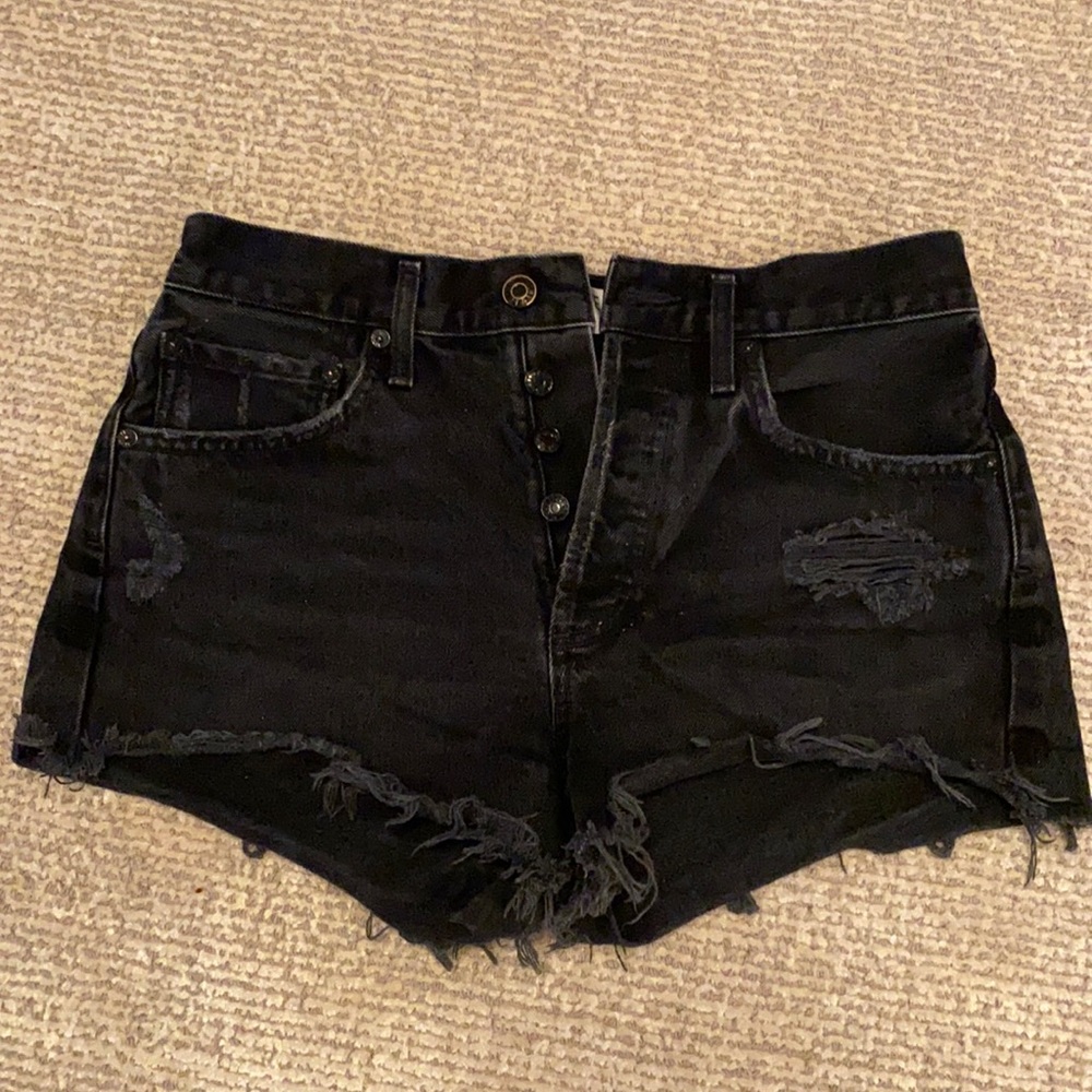 AGolde Black jean shorts
